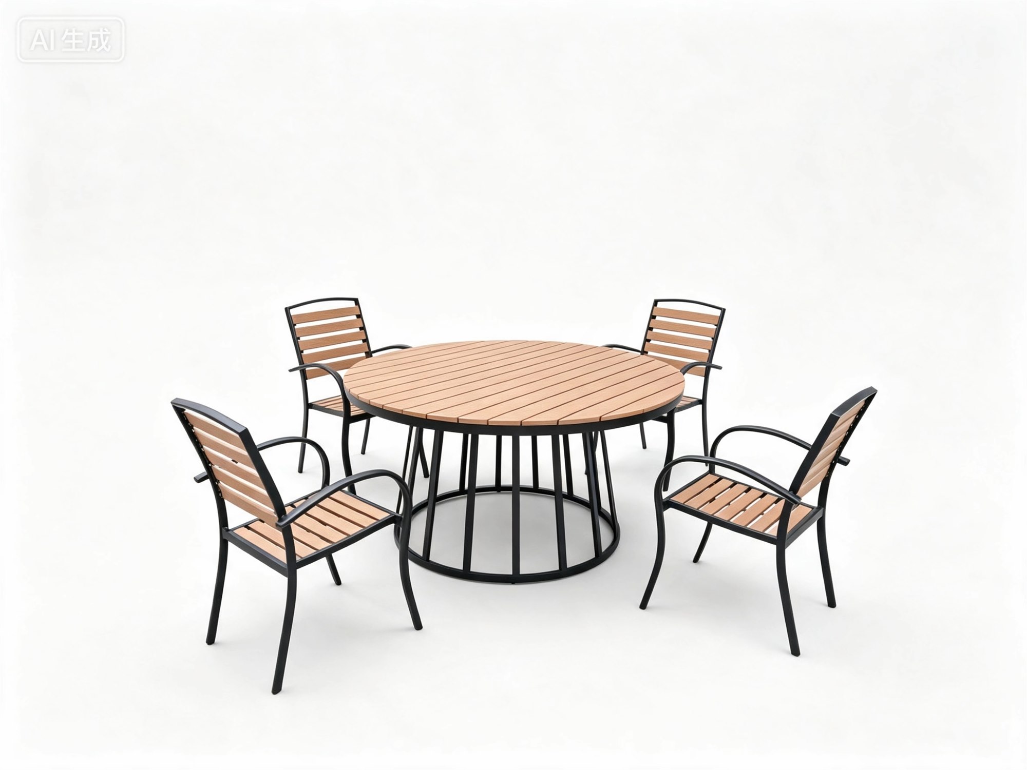 R-002 5-Piece Aluminum Round Dining Set