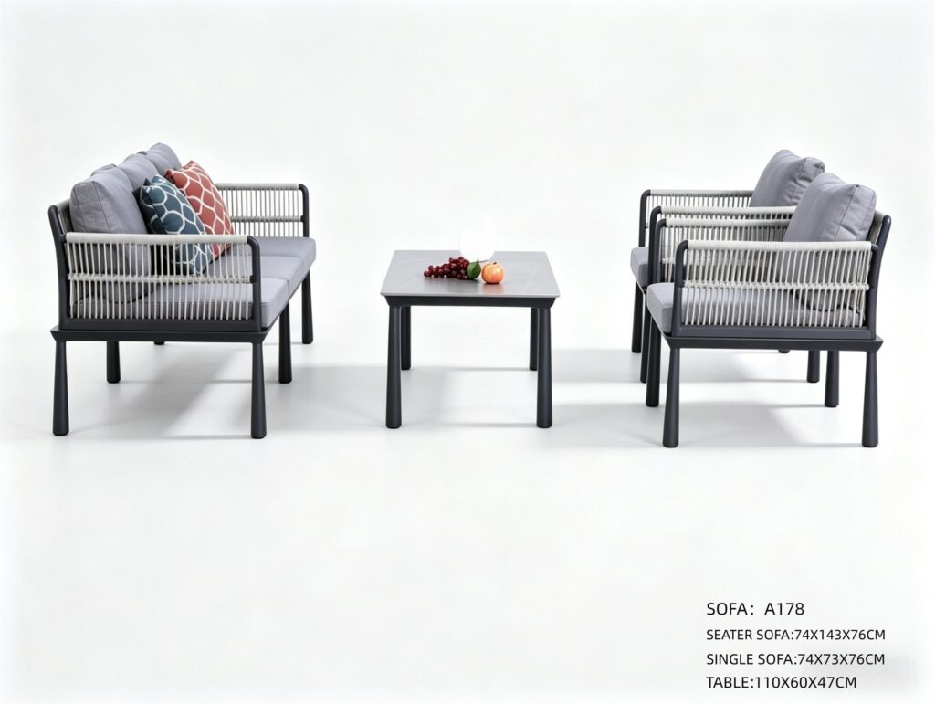 R-004 aluminum outdoor patio furniture - GRITFURN