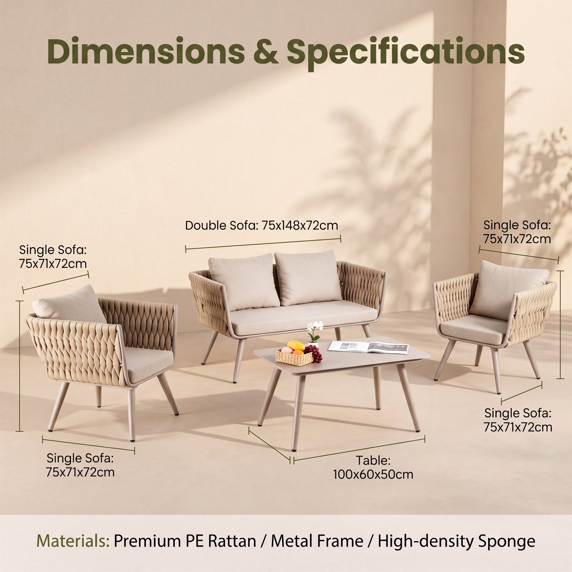 R-006 aluminum outdoor patio furniture - GRITFURN