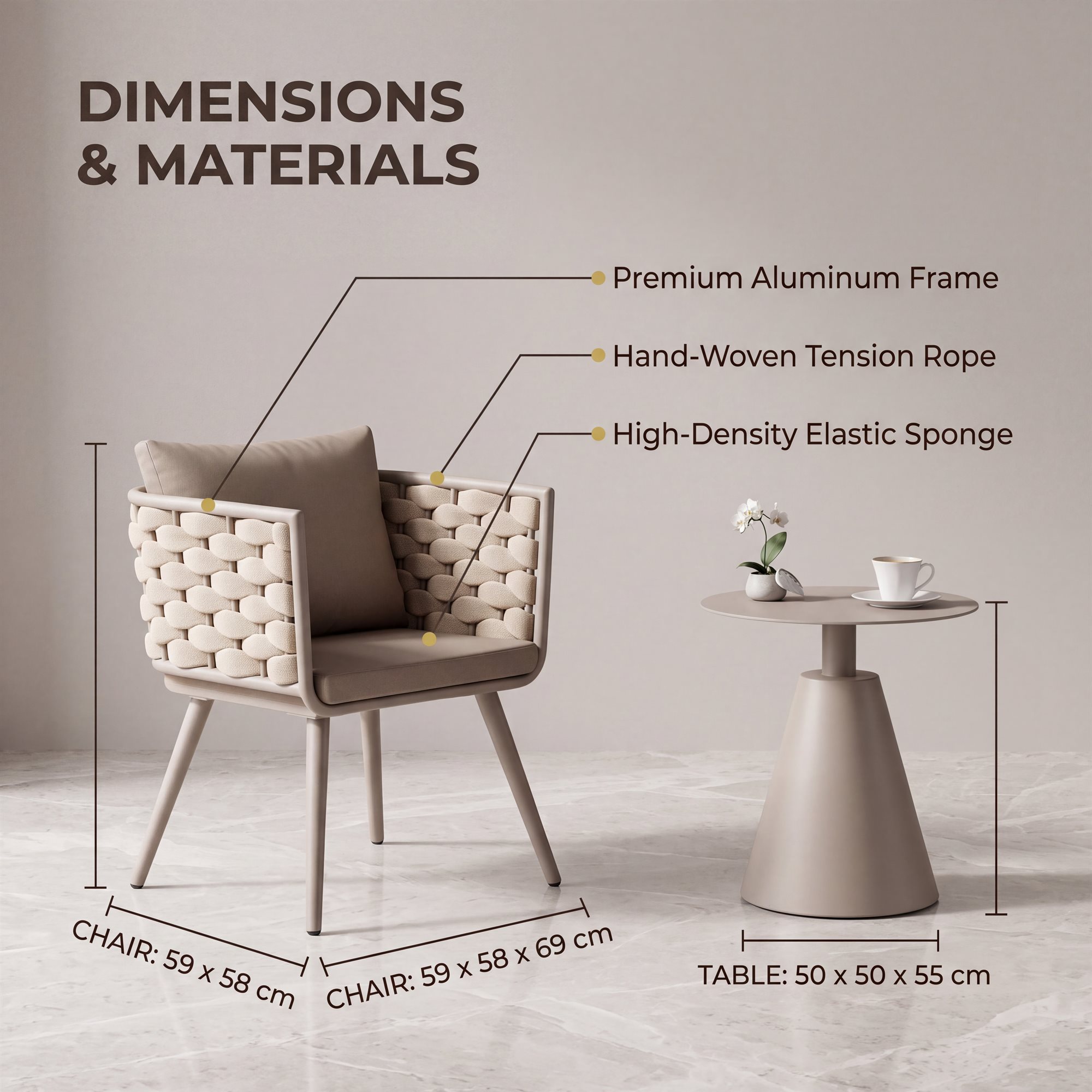 R-008 aluminum outdoor patio furniture - GRITFURN