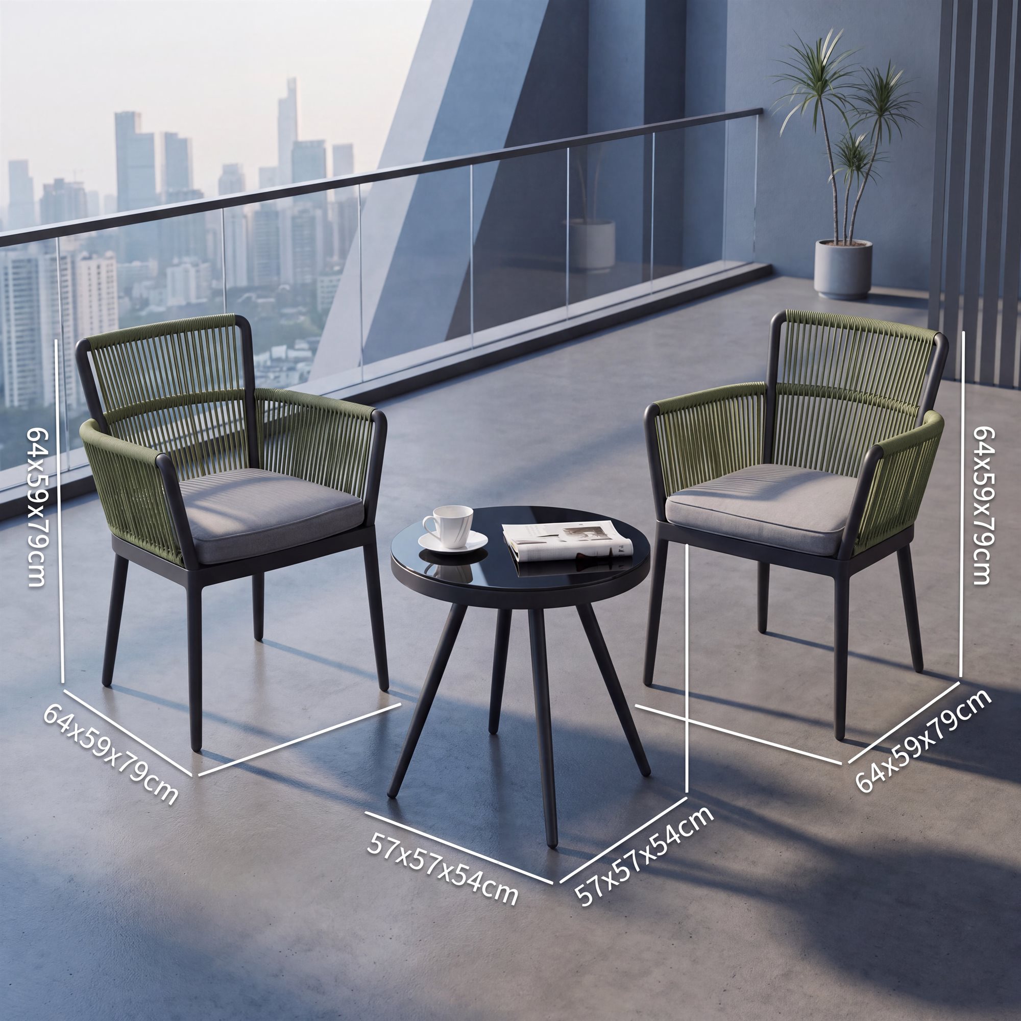 R-017 aluminum outdoor patio furniture - GRITFURN