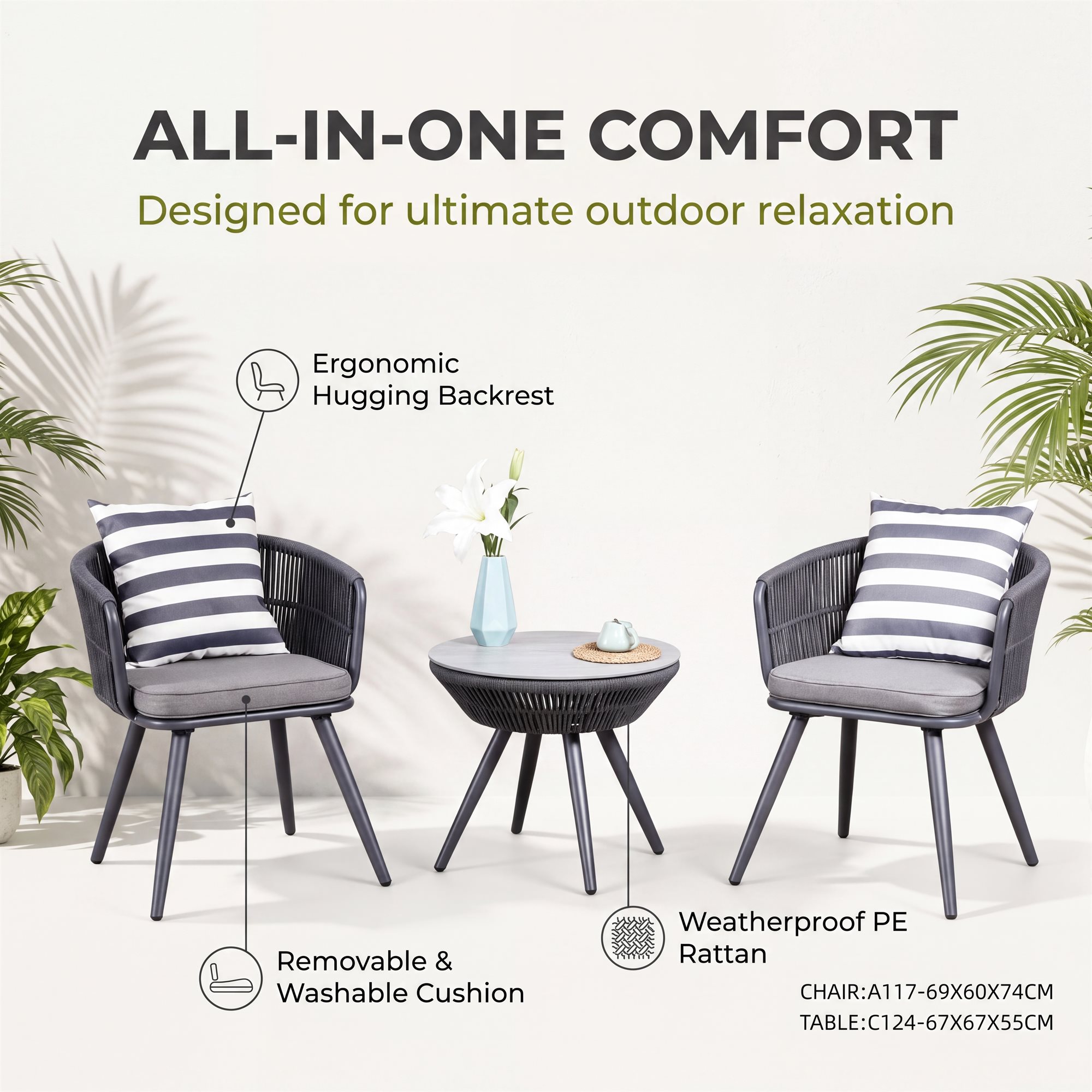 R-020 aluminum outdoor patio furniture - GRITFURN
