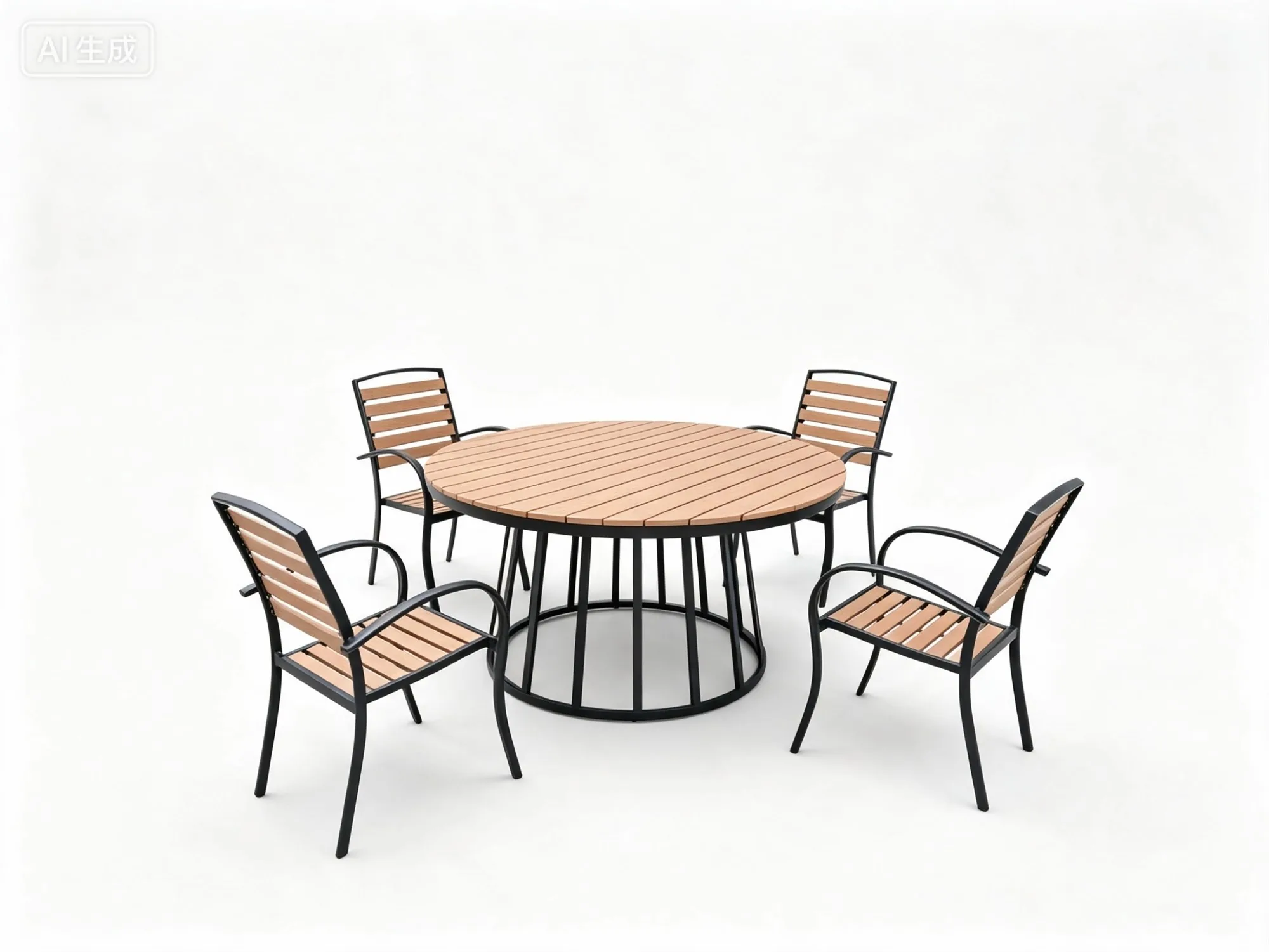 R-002 5-Piece Aluminum Round Dining Set